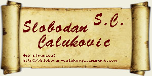 Slobodan Čaluković vizit kartica